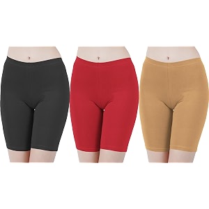 buy that trendz cotton lycra tight fit stretchable cycling shorts womens  shorties for active wearexerciseworkoutyogagymcyclerunning white navy turquoise combo pack of 3