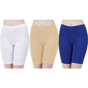 buy that trendz cotton lycra tight fit stretchable cycling shorts womensshorties for exerciseworkoutyogagymcycleactive wear running red dark skin royal blue combo pack of 3