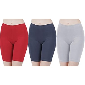buy that trendz cotton lycra tight fit stretchable cycling shorts womens  shorties for active wearexerciseworkoutyogagymcyclerunning white navy turquoise combo pack of 3