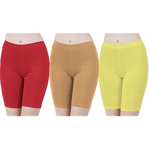 buy that trendz cotton lycra tight fit stretchable cycling shorts womens  shorties for active wearexerciseworkoutyogagymcyclerunning white navy turquoise combo pack of 3