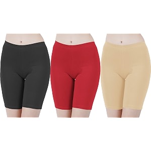 buy that trendz cotton lycra tight fit stretchable cycling shorts womens  shorties for active wearexerciseworkoutyogagymcyclerunning white navy turquoise combo pack of 3
