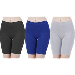 buy that trendz cotton lycra tight fit stretchable cycling shorts womensshorties for exerciseworkoutyogagymcycleactive wear running red dark skin royal blue combo pack of 3