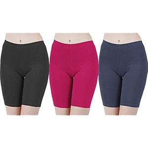 buy that trendz cotton lycra tight fit stretchable cycling shorts womens  shorties for active wearexerciseworkoutyogagymcyclerunning white navy turquoise combo pack of 3