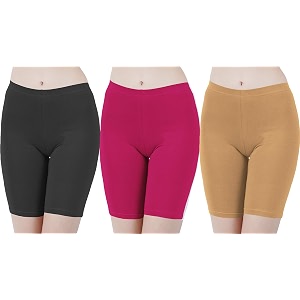 buy that trendz cotton lycra tight fit stretchable cycling shorts womens  shorties for active wearexerciseworkoutyogagymcyclerunning white navy turquoise combo pack of 3