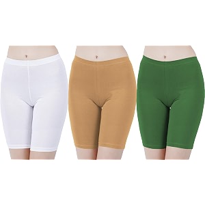 buy that trendz cotton lycra tight fit stretchable cycling shorts womensshorties for exerciseworkoutyogagymcycleactive wear running red dark skin royal blue combo pack of 3
