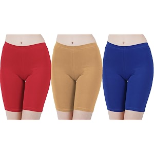 buy that trendz cotton lycra tight fit stretchable cycling shorts womens  shorties for active wearexerciseworkoutyogagymcyclerunning white navy turquoise combo pack of 3