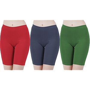buy that trendz cotton lycra tight fit stretchable cycling shorts womens  shorties for active wearexerciseworkoutyogagymcyclerunning white navy turquoise combo pack of 3