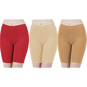 buy that trendz cotton lycra tight fit stretchable cycling shorts womens  shorties for active wearexerciseworkoutyogagymcyclerunning white navy turquoise combo pack of 3