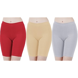 buy that trendz cotton lycra tight fit stretchable cycling shorts womens  shorties for active wearexerciseworkoutyogagymcyclerunning white navy turquoise combo pack of 3