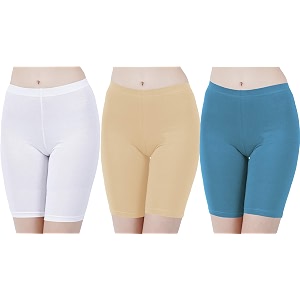 buy that trendz cotton lycra tight fit stretchable cycling shorts womensshorties for exerciseworkoutyogagymcycleactive wear running red dark skin royal blue combo pack of 3