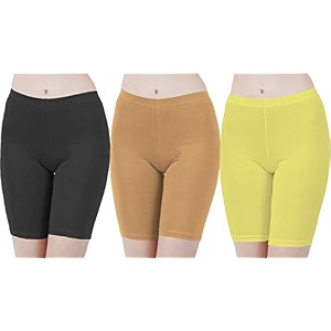 buy that trendz cotton lycra tight fit stretchable cycling shorts womensshorties for exerciseworkoutyogagymcycleactive wear running red dark skin royal blue combo pack of 3