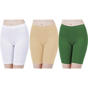 buy that trendz cotton lycra tight fit stretchable cycling shorts womensshorties for exerciseworkoutyogagymcycleactive wear running red dark skin royal blue combo pack of 3