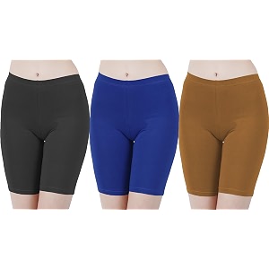 buy that trendz cotton lycra tight fit stretchable cycling shorts womensshorties for exerciseworkoutyogagymcycleactive wear running red dark skin royal blue combo pack of 3