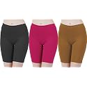 Buy That Trendz Cotton Lycra Tight Fit Stretchable Cycling Shorts Womens | Shorties for Active wear/Exercise/Workout/Yoga/Gym/Cycle/Running White Navy Turquoise Combo Pack of 3