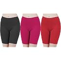 Buy That Trendz Cotton Lycra Tight Fit Stretchable Cycling Shorts Womens | Shorties for Active wear/Exercise/Workout/Yoga/Gym/Cycle/Running White Navy Turquoise Combo Pack of 3