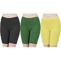 Buy That Trendz Cotton Lycra Tight Fit Stretchable Cycling Shorts Womens|Shorties for Exercise/Workout/Yoga/Gym/Cycle/Active wear Running Red Dark Skin Royal Blue Combo Pack of 3