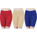 Buy That Trendz Cotton Lycra Tight Fit Stretchable Cycling Shorts Womens | Shorties for Active wear/Exercise/Workout/Yoga/Gym/Cycle/Running White Navy Turquoise Combo Pack of 3
