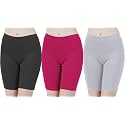 Buy That Trendz Cotton Lycra Tight Fit Stretchable Cycling Shorts Womens | Shorties for Active wear/Exercise/Workout/Yoga/Gym/Cycle/Running White Navy Turquoise Combo Pack of 3