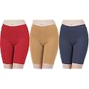 Buy That Trendz Cotton Lycra Tight Fit Stretchable Cycling Shorts Womens | Shorties for Active wear/Exercise/Workout/Yoga/Gym/Cycle/Running White Navy Turquoise Combo Pack of 3