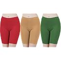 Buy That Trendz Cotton Lycra Tight Fit Stretchable Cycling Shorts Womens | Shorties for Active wear/Exercise/Workout/Yoga/Gym/Cycle/Running White Navy Turquoise Combo Pack of 3