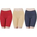 Buy That Trendz Cotton Lycra Tight Fit Stretchable Cycling Shorts Womens | Shorties for Active wear/Exercise/Workout/Yoga/Gym/Cycle/Running White Navy Turquoise Combo Pack of 3