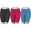 Buy That Trendz Cotton Lycra Tight Fit Stretchable Cycling Shorts Womens | Shorties for Active wear/Exercise/Workout/Yoga/Gym/Cycle/Running White Navy Turquoise Combo Pack of 3