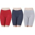 Buy That Trendz Cotton Lycra Tight Fit Stretchable Cycling Shorts Womens | Shorties for Active wear/Exercise/Workout/Yoga/Gym/Cycle/Running White Navy Turquoise Combo Pack of 3