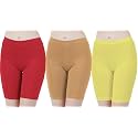 Buy That Trendz Cotton Lycra Tight Fit Stretchable Cycling Shorts Womens | Shorties for Active wear/Exercise/Workout/Yoga/Gym/Cycle/Running White Navy Turquoise Combo Pack of 3
