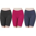 Buy That Trendz Cotton Lycra Tight Fit Stretchable Cycling Shorts Womens | Shorties for Active wear/Exercise/Workout/Yoga/Gym/Cycle/Running White Navy Turquoise Combo Pack of 3