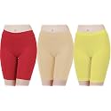 Buy That Trendz Cotton Lycra Tight Fit Stretchable Cycling Shorts Womens | Shorties for Active wear/Exercise/Workout/Yoga/Gym/Cycle/Running White Navy Turquoise Combo Pack of 3