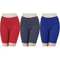 Buy That Trendz Cotton Lycra Tight Fit Stretchable Cycling Shorts Womens | Shorties for Active wear/Exercise/Workout/Yoga/Gym/Cycle/Running White Navy Turquoise Combo Pack of 3