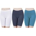 Buy That Trendz Cotton Lycra Tight Fit Stretchable Cycling Shorts Womens | Shorties for Active wear/Exercise/Workout/Yoga/Gym/Cycle/Running White Navy Turquoise Combo Pack of 3
