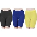 Buy That Trendz Cotton Lycra Tight Fit Stretchable Cycling Shorts Womens|Shorties for Exercise/Workout/Yoga/Gym/Cycle/Active wear Running Red Dark Skin Royal Blue Combo Pack of 3