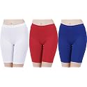 Buy That Trendz Cotton Lycra Tight Fit Stretchable Cycling Shorts Womens|Shorties for Exercise/Workout/Yoga/Gym/Cycle/Active wear Running Red Dark Skin Royal Blue Combo Pack of 3
