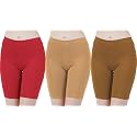 Buy That Trendz Cotton Lycra Tight Fit Stretchable Cycling Shorts Womens | Shorties for Active wear/Exercise/Workout/Yoga/Gym/Cycle/Running White Navy Turquoise Combo Pack of 3