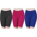 Buy That Trendz Cotton Lycra Tight Fit Stretchable Cycling Shorts Womens | Shorties for Active wear/Exercise/Workout/Yoga/Gym/Cycle/Running White Navy Turquoise Combo Pack of 3