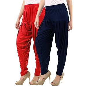 buy that trendz d41 cotton viscose dhoti women39s patiyala salwar harem bottoms pants red navy pack of 2 combo xxxxxx-large
