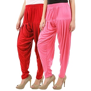 buy that trendz cotton viscose dhoti women39s patiyala salwar harem bottoms pants red rose pack of 2 combo xx-large