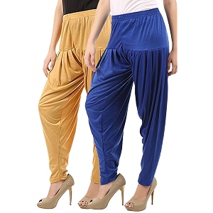 buy that trendz cotton viscose dhoti women39s patiyala salwar harem bottoms pants dark skin royal blue pack of 2 combo xxx-large