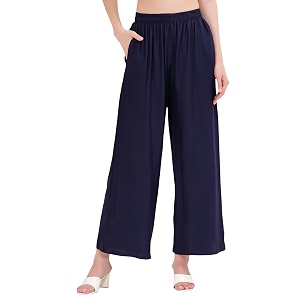 buy that trendz palazzo pants for women cotton rayon elasticated casual regular fit m to 6xl