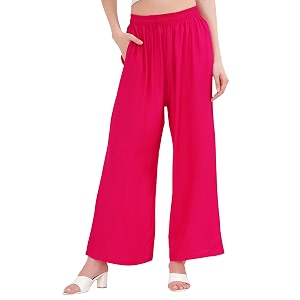 buy that trendz palazzo pants for women cotton rayon elasticated casual regular fit m to 6xl