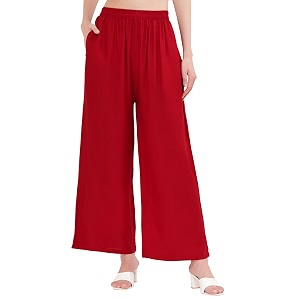 buy that trendz palazzo pants for women cotton rayon elasticated casual regular fit m to 6xl
