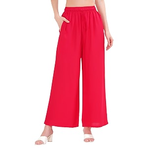 buy that trendz palazzo pants for women cotton rayon elasticated casual regular fit m to 6xl