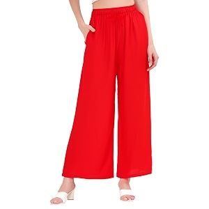 buy that trendz palazzo pants for women cotton rayon elasticated casual regular fit m to 6xl