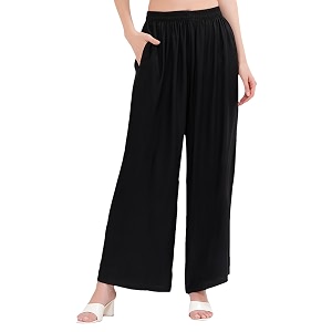 buy that trendz palazzo pants for women cotton rayon elasticated casual regular fit m to 6xl
