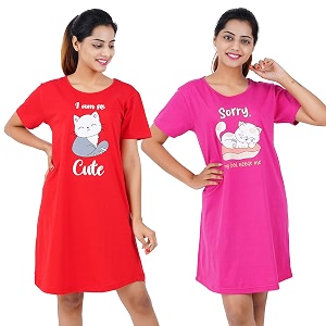Buy That Trendz Printed Cotton Short Night