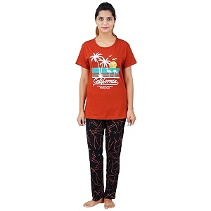 Buy That Trendz Womens Navy Cotton Printed