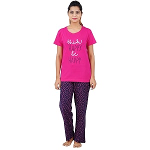 Buy That Trendz Womens Navy Cotton Printed