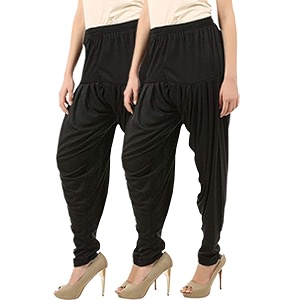 buy that trendz womens dhoti cotton viscose harem patiyala pants salwar bottoms black black combo pack of 2 xx-large
