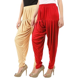 buy that trendz women39s relaxed fit cotton harem bottoms pants 106d2-lskn combo 2 patiala red_light skin red_xl